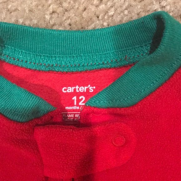 🎄 Carters fleeced footed Rudolph pajamas 🎄 - Picture 3 of 4